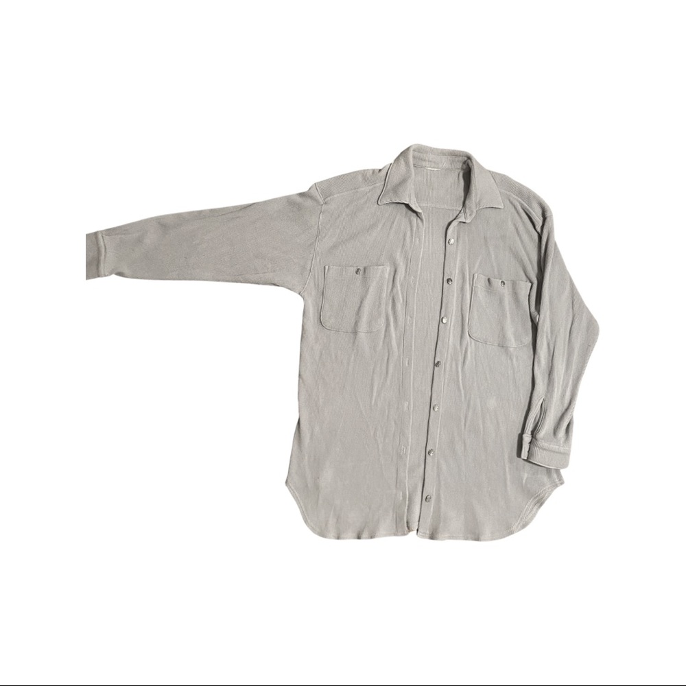 Grey Waffle Knit Shacket